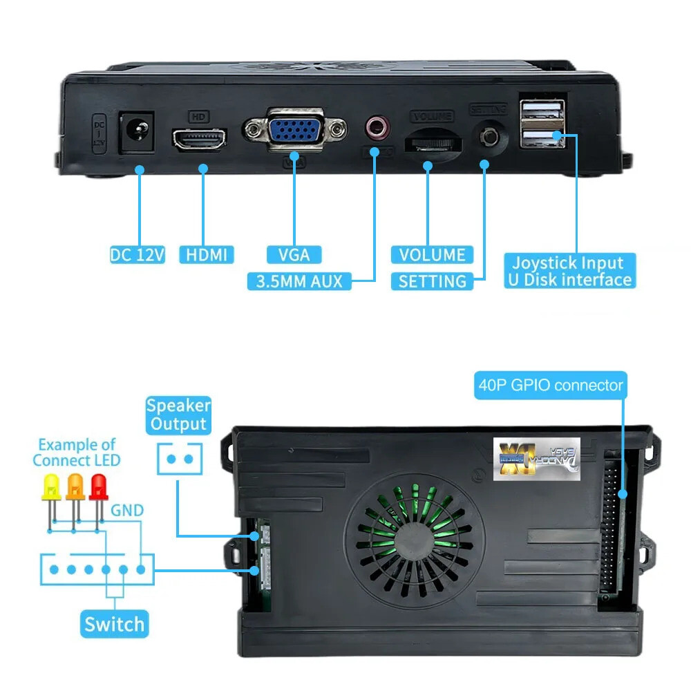 9800 in 1 Pandora Saga DX 2 game Family Version Motherboard For Arcade
