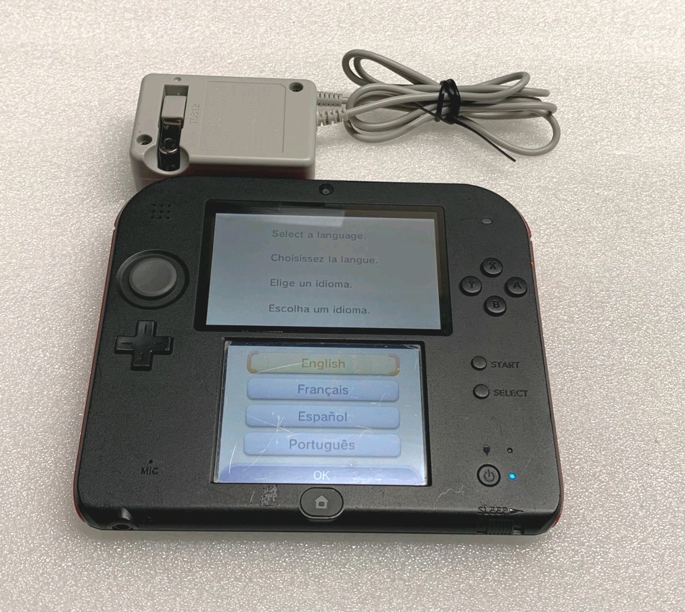 Nintendo 2DS Black & Red Handheld Video Game Console System FTR -001