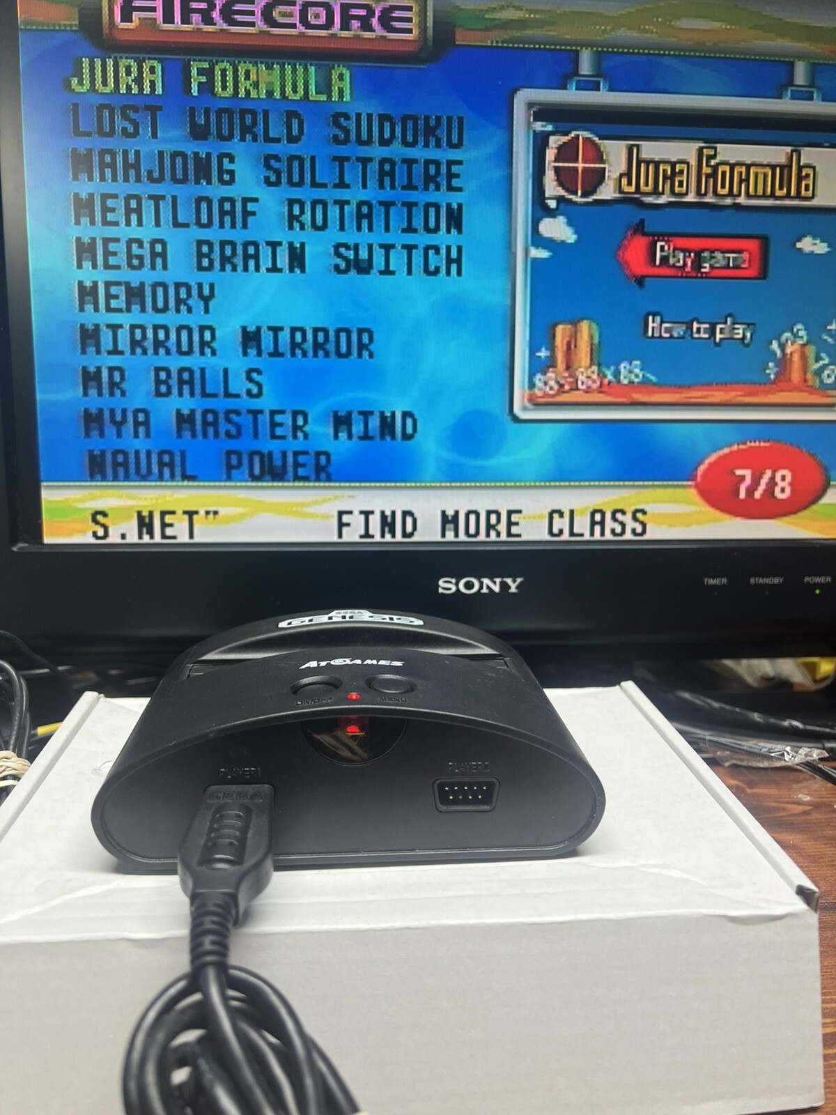 Sega Genesis Mini At Games Console w/ 80 Built-In Games + 7 Games, – TESTED