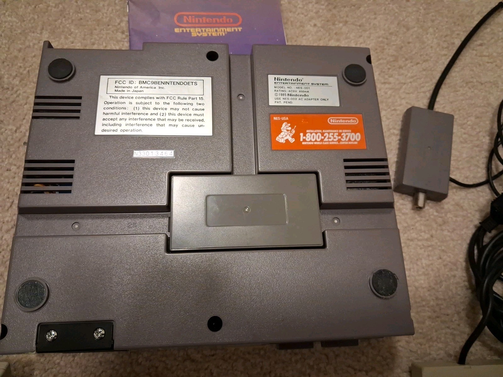1988 Nintendo NES Action Set Home Console – White/Gray
