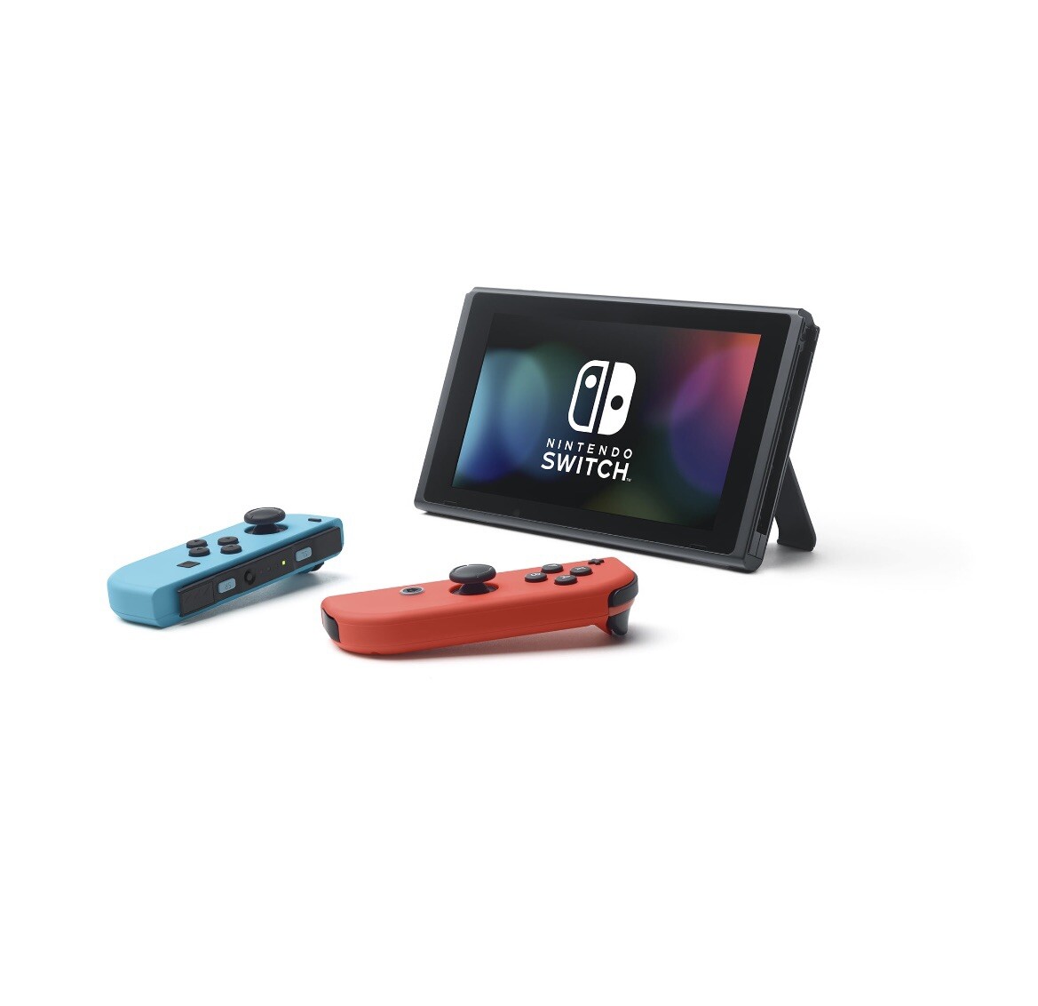 Nintendo Switch HAC-001(-01) with Blue and Red Joy-Con Controllers and Mario…