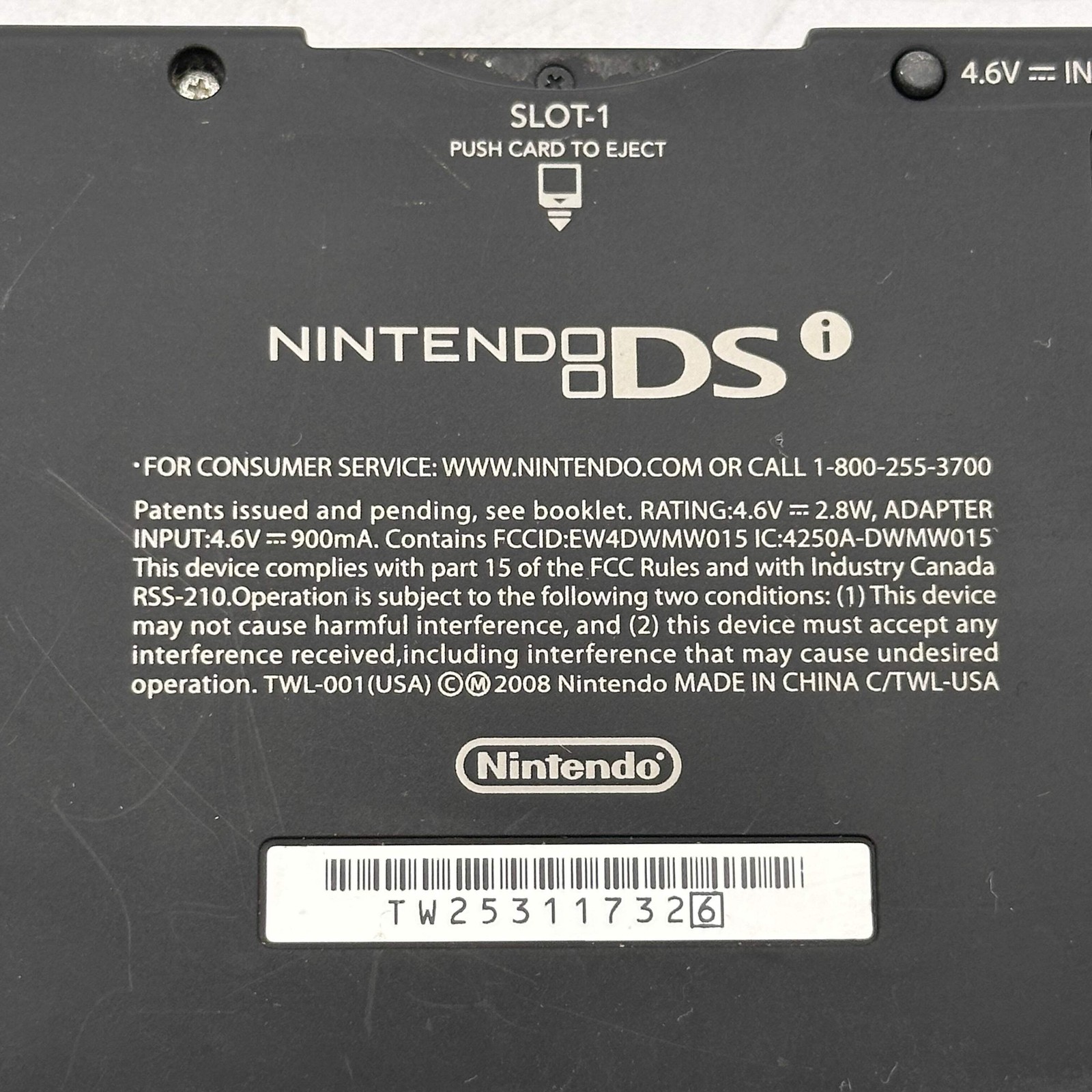 Nintendo DSi (TWL-001) 2008 Black Bundle w/ 3 Games & Carrying Case