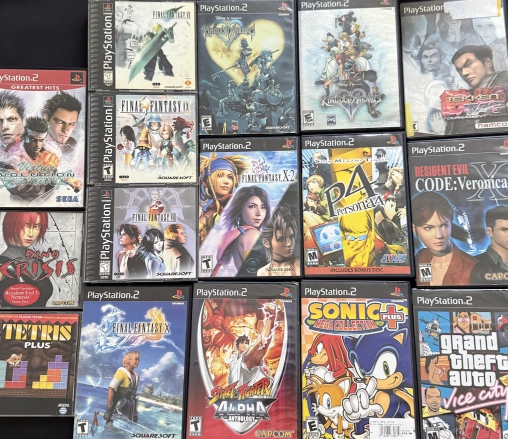 Sony PlayStation 2 Slim Bundle with 22 PS1 and PS2 Games | Tested and Working!
