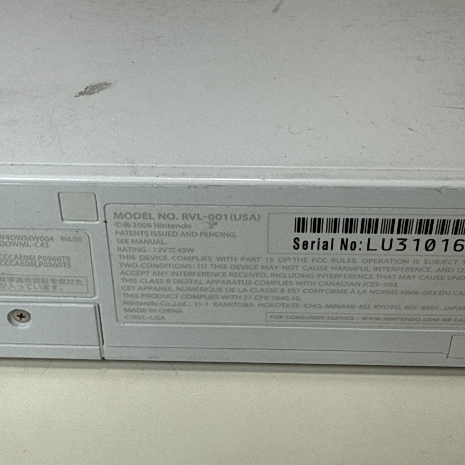 Nintendo Wii RVL-001 Replacement Console Only Tested Works Gamecube Compatible