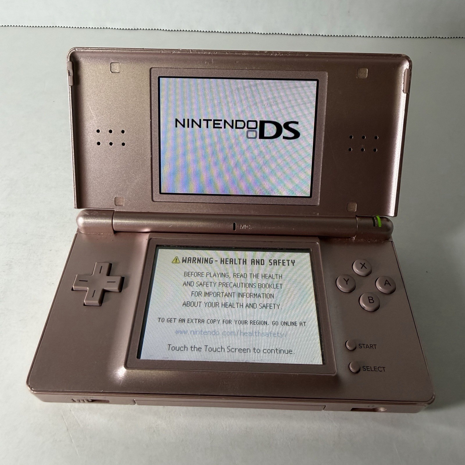 Nintendo DS Lite Console Pink/ Metallic Rose – Tested W/ Charger & No Stylist