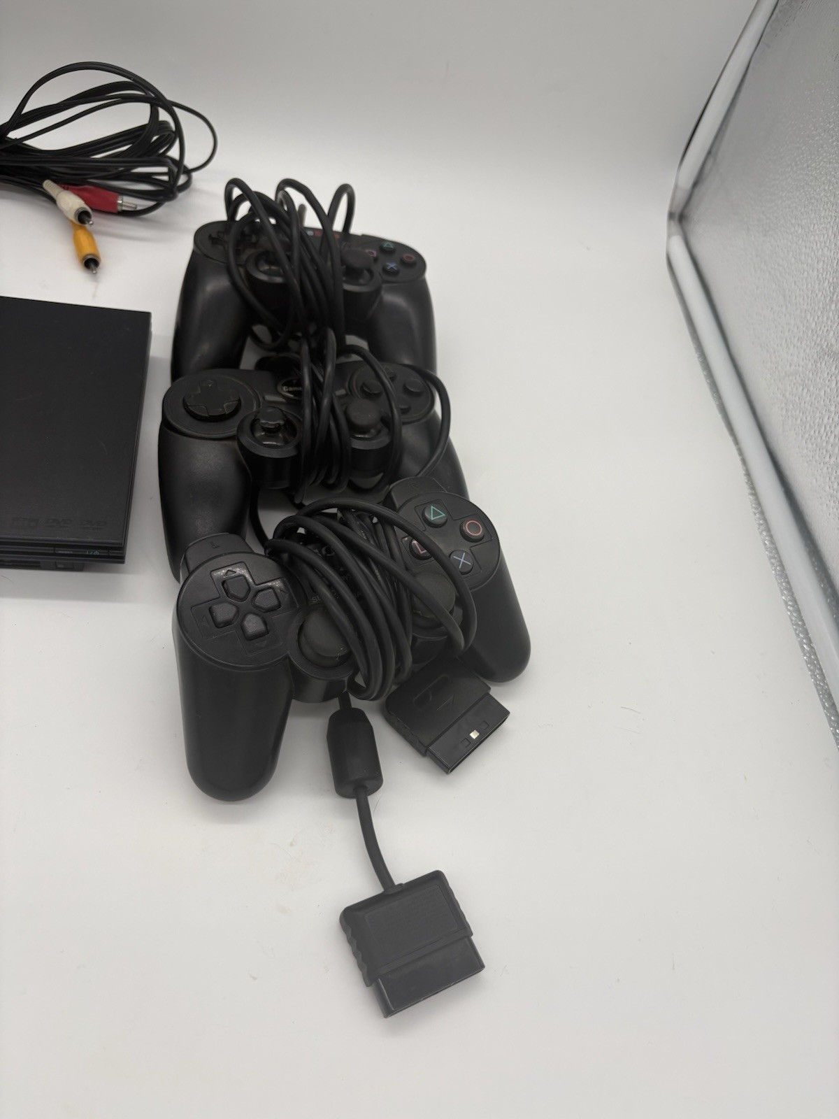 Sony PlayStation 2 Black PS2 Slim Console Lot 3Controller Memory Card 15 Games