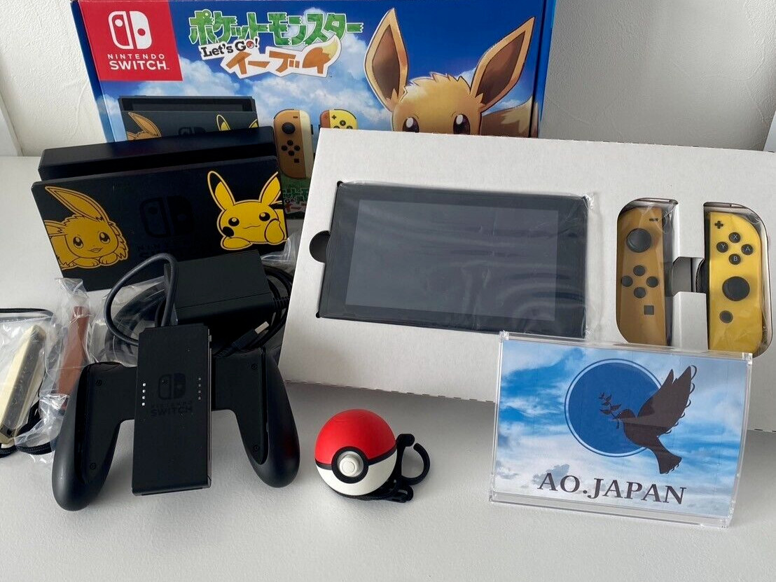 Nintendo Switch Pokemon Lets Go Pikachu&Eevee Edition Console Ball Plus 1day