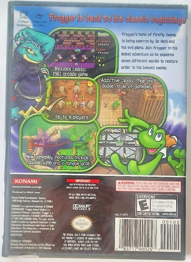 Frogger: Ancient Shadow GameCube Brand New Game Special (2005 Platform)