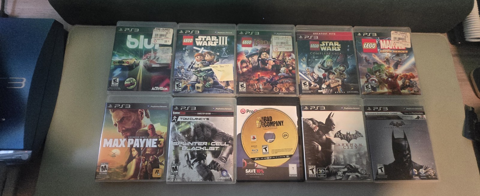 Ps3 SLIM JAPAN CECH-3000B 320 GB Console W/ Lot Of 40 Games