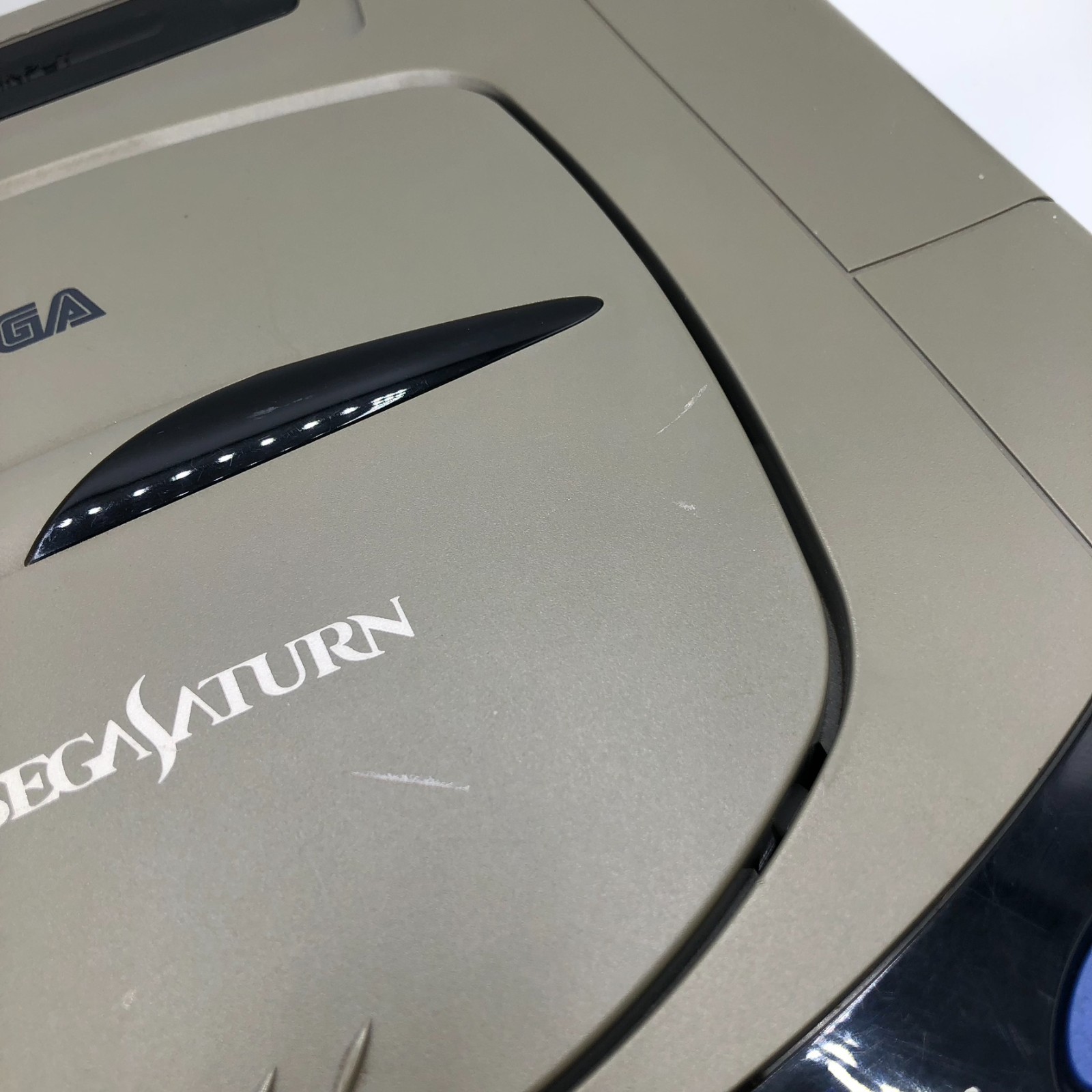 Sega Saturn SS Console HST-3210 Grey Tested working NTSC-J w/2 Controllers+Cable
