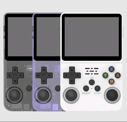 R36S 128gb Handheld Game Console – Black, Purple – Retro Emulator w/ 25k+ Games