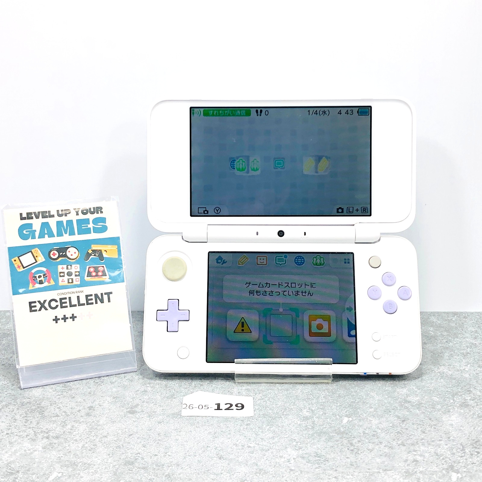 [EX+3] New Nintendo 2DS XL LL White Lavender Console Working Japanese ver 5-129
