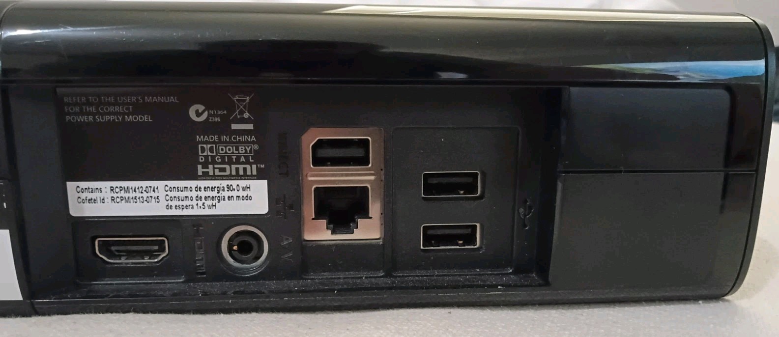 Xbox 360 E Console Model 1535 Late 2015 Mfg Very Good Power Brick 8K HDMI