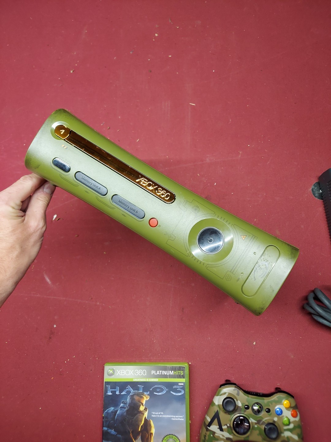 Xbox 360 Halo 3 Console & Game Camouflage Controller Zephyr 16.5 Tested Working