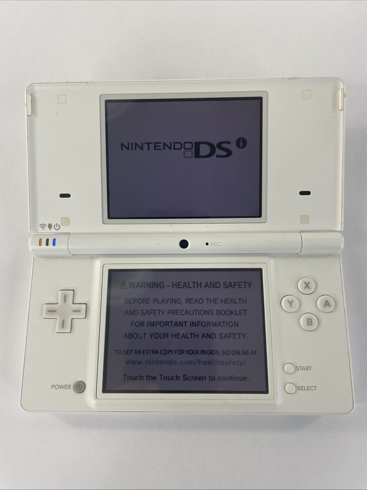Nintendo DSi Launch Edition White W Charger And 3D Printed Stand TESTED