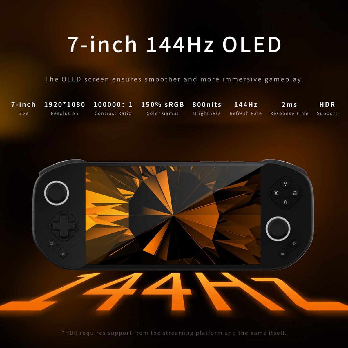 Mangmi Pocket Max Game Console,7 Inch OLED Android 13 System 8000Mah Battery Vid
