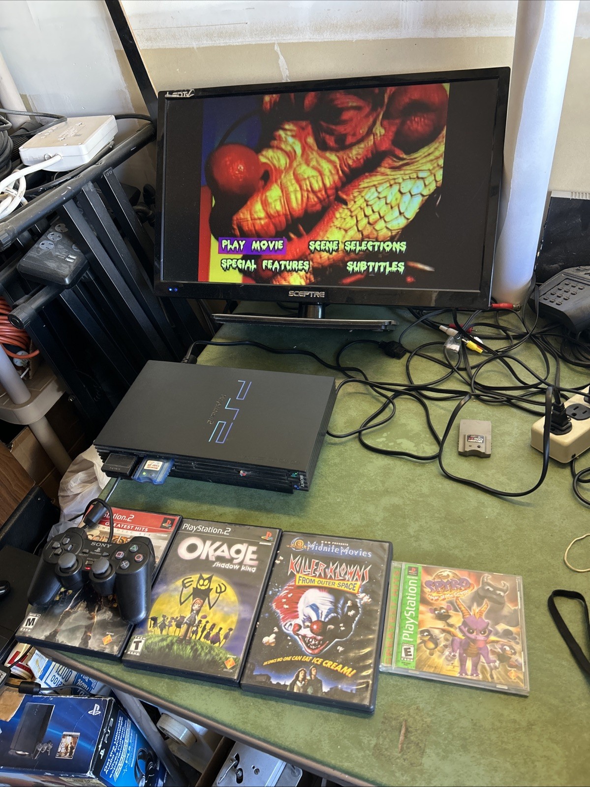 Sony PlayStation 2 PS2 (SCPH-39001) Complete Console Bundle Genuine Controller