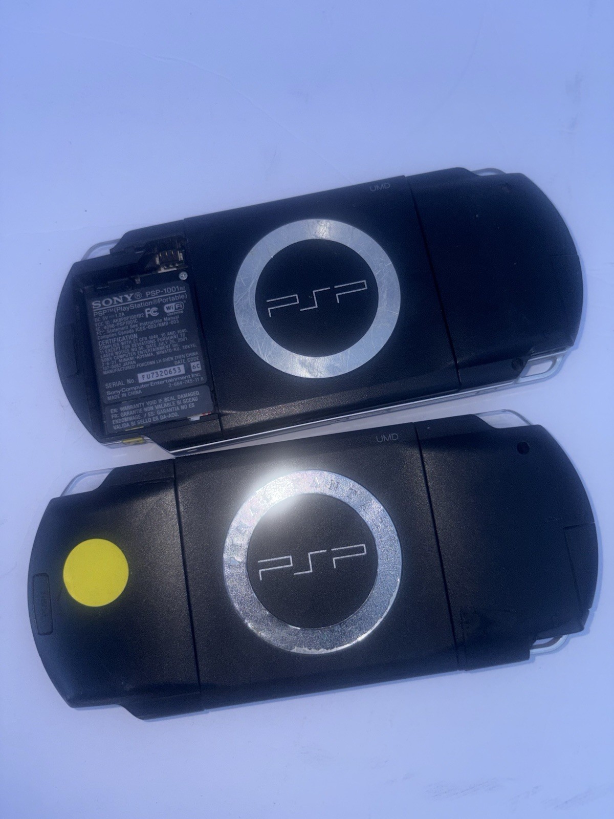 Lot Of 2 Sony PSP-1001 Console Handheld For Parts Repair No Battery Untested