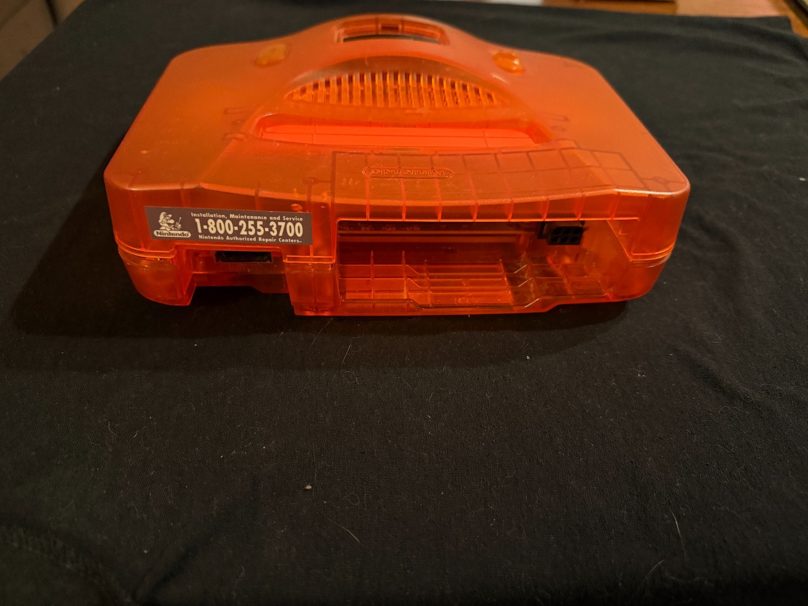 Fire Orange Nintendo 64 Console NUS-001 USA NTSC Cleaned Tested – SHELL DAMAGE-