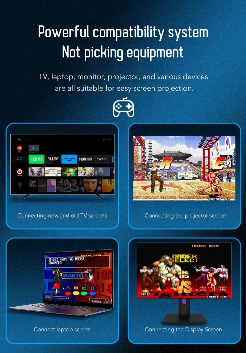 Retro Game Console Stick H313 Quad Core TV Box 40000+ Games