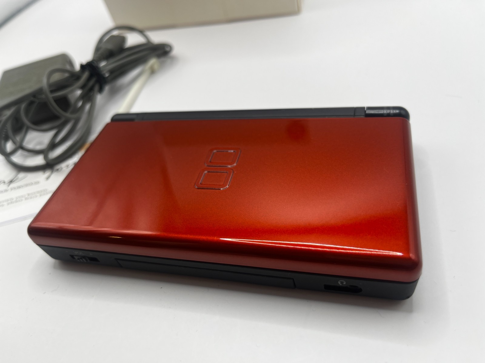 Nintendo DS Lite Console W/Charger USG-001 Crimson Red/Black