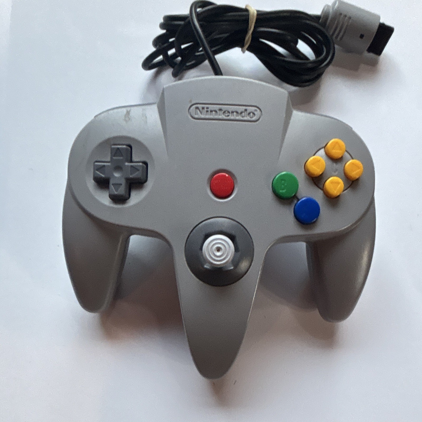 *TESTED* Nintendo 64 N64 Gray Console w/OEM Cables, Controller, & NFL QB Club 99