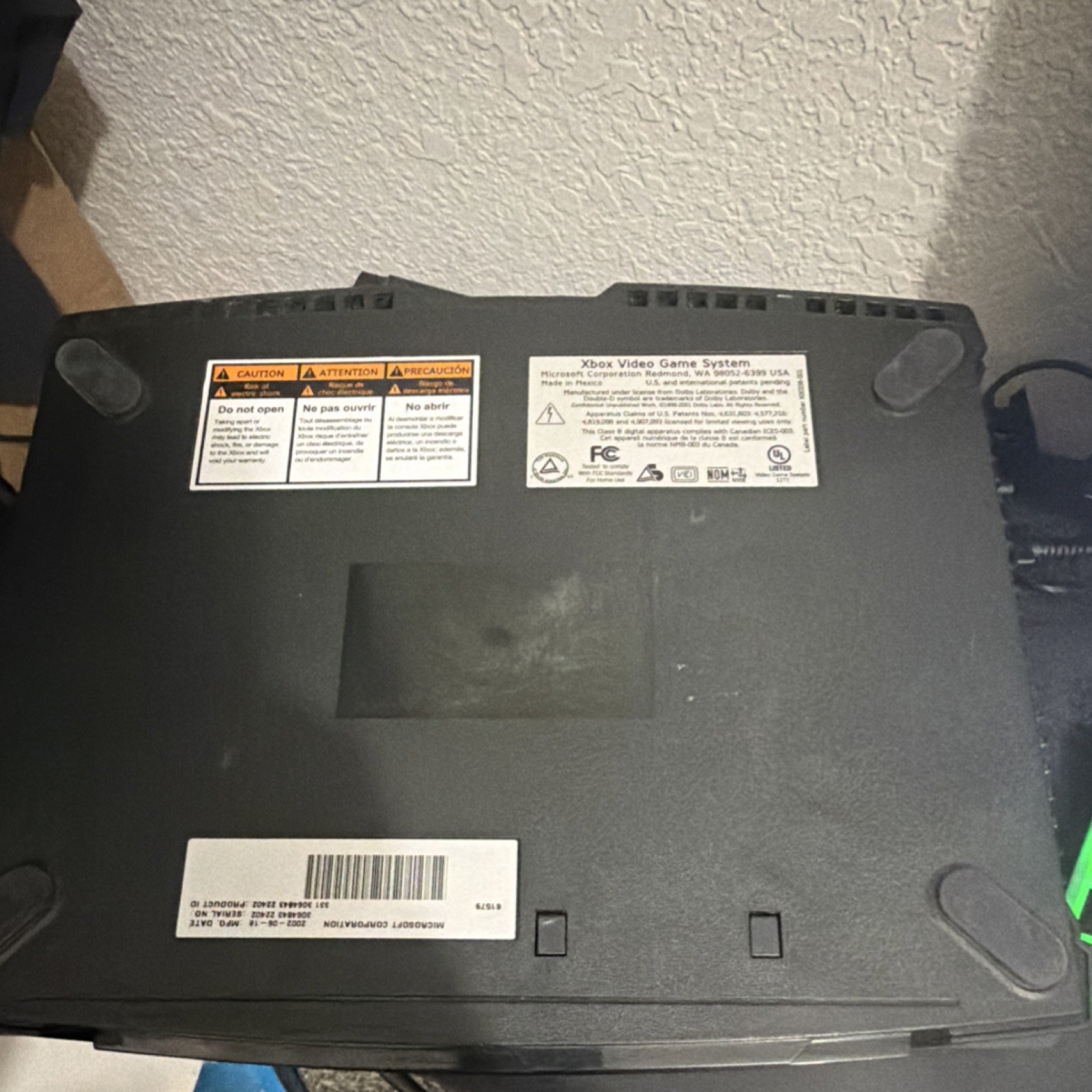 Microsoft Xbox Original Console Black DVD Playback 8GB 480p NTSC-U/C