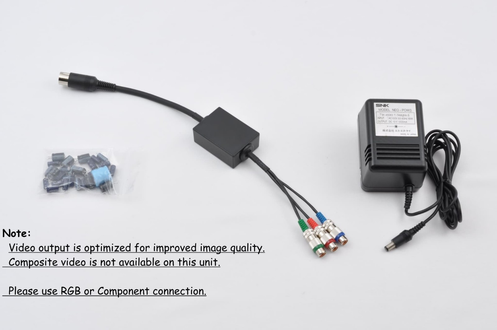 NEO GEO AES AES3-5 Stereo Mod, Full Recap, BIOS Socketed, RGB Bypass, YPbPr out