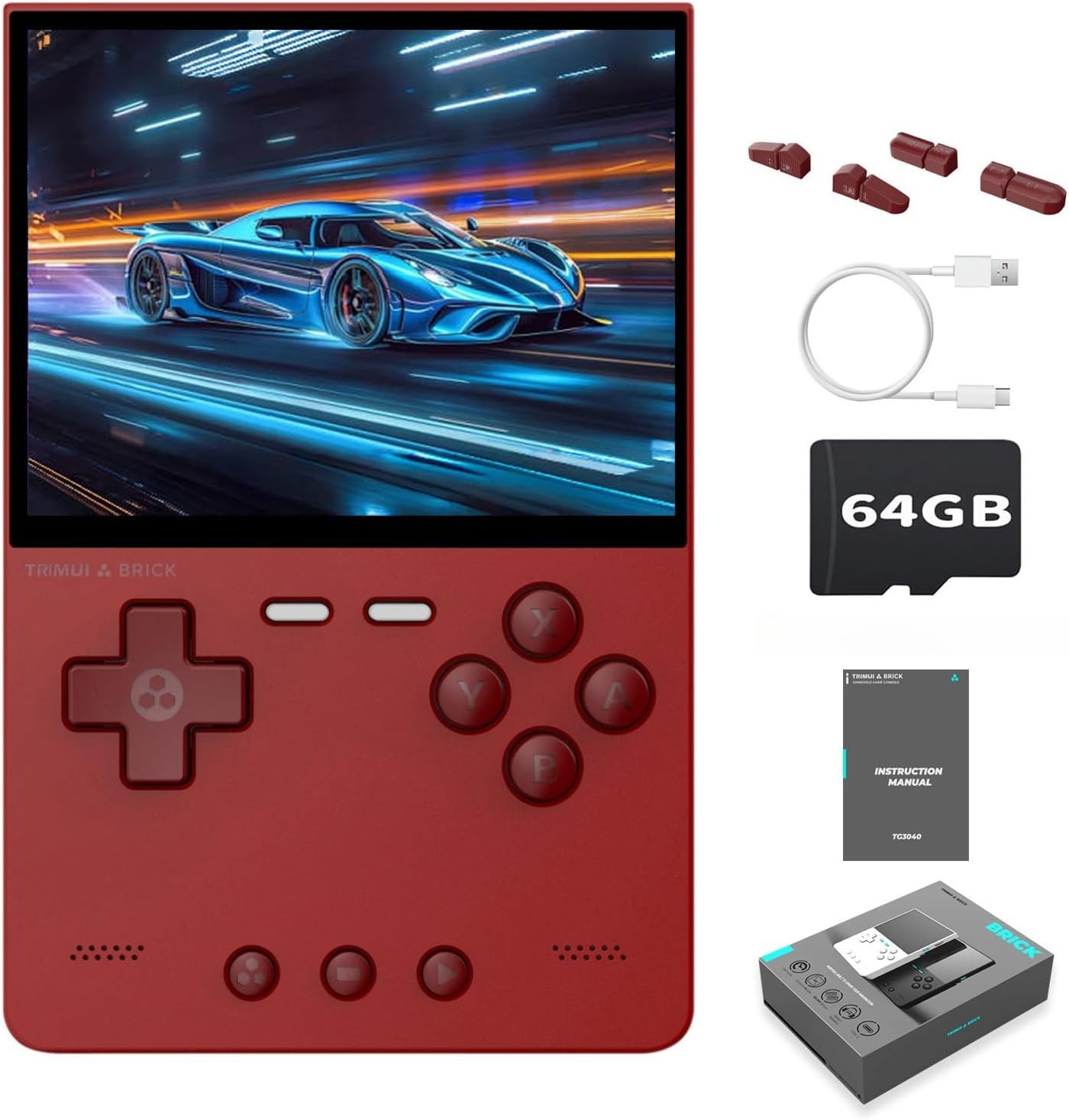 Trimui Brick WiFi Multiplayer Handheld 3.2 Red 64GB