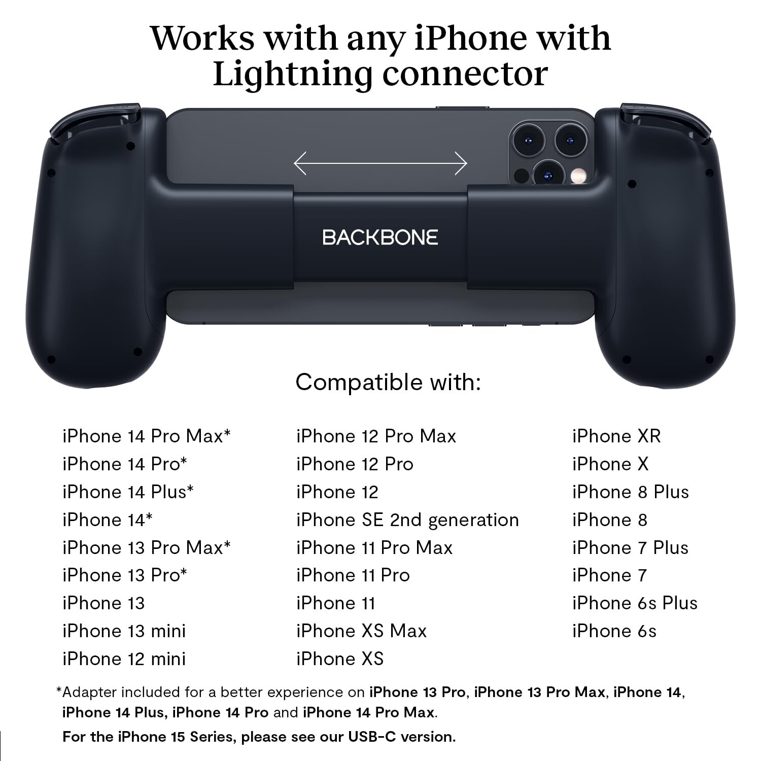 Backbone One Mobile Gaming Controller for iPhone – Black (BB-02)™