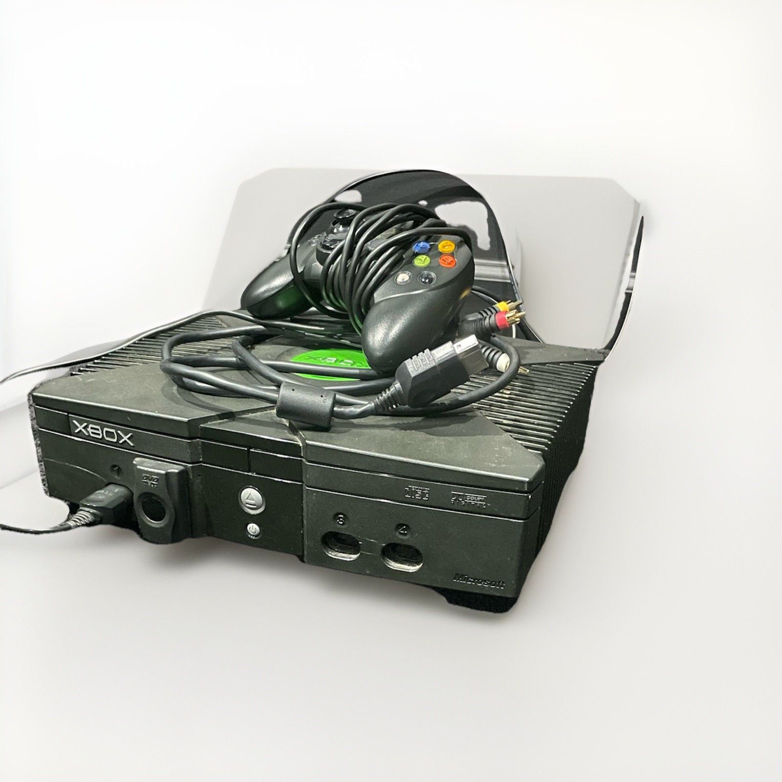 Microsoft Xbox Original Black Console DVD Compatible with Controller & Cables