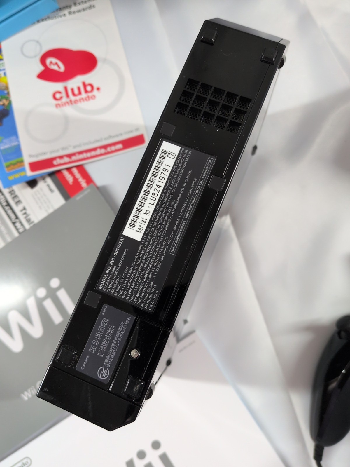 Nintendo Wii Black Console RVL-101 American Heart Association Box Bundle 5 Games