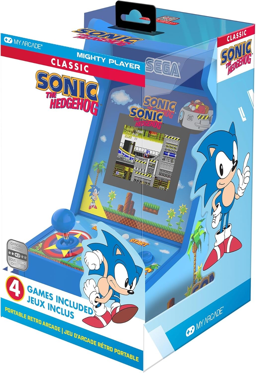 My Arcade Sonic The Hedgehog Mighty Player: 4in1 Arcade Countertop Video Game,