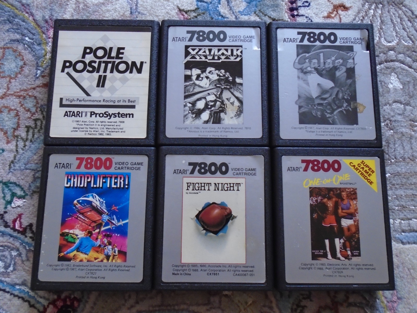 Atari 7800 ProSystem console w/ six games, manuals, joysticks, cables TESTED!