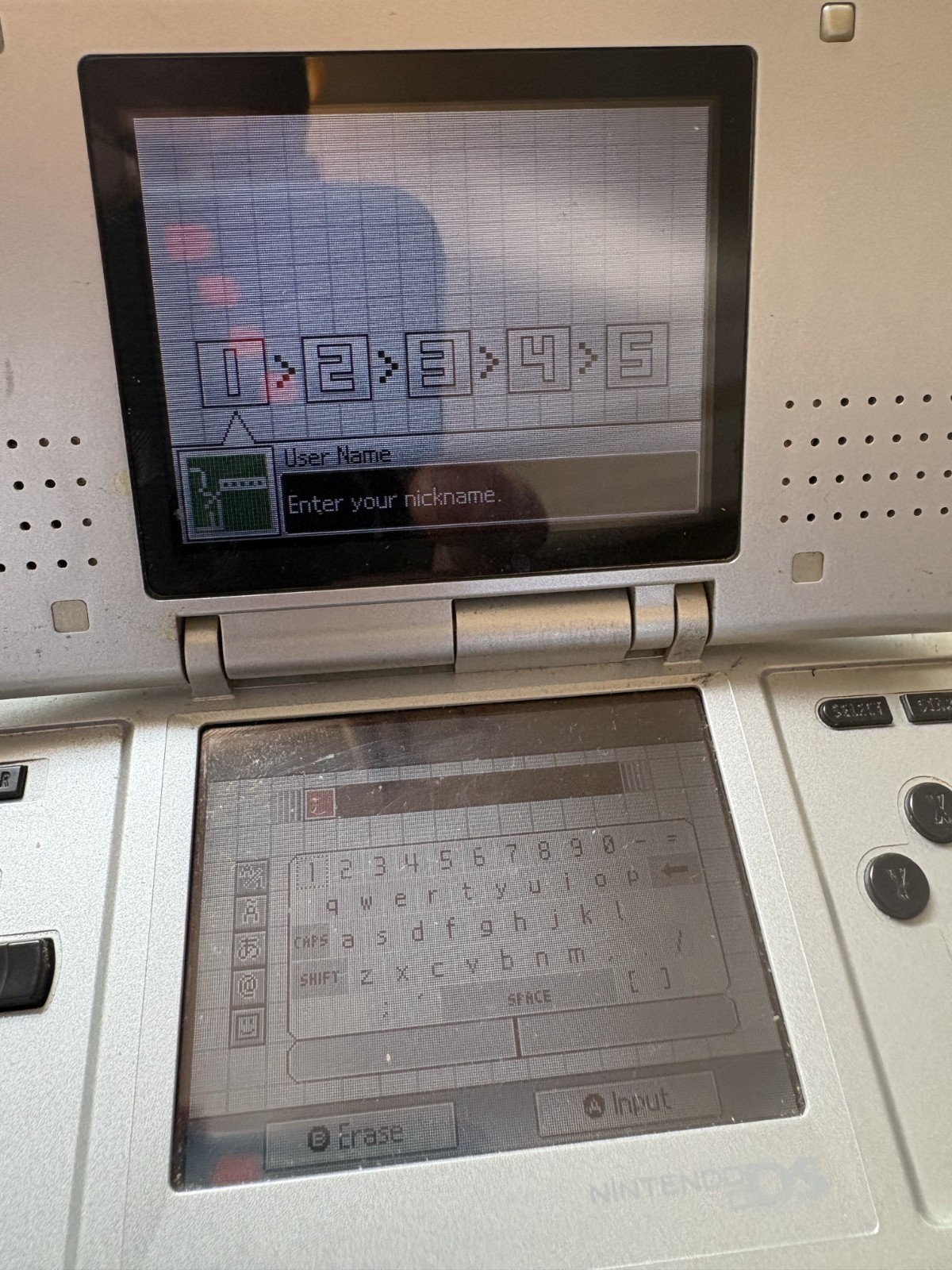 Nintendo DS Console with battery…powers on…no charger