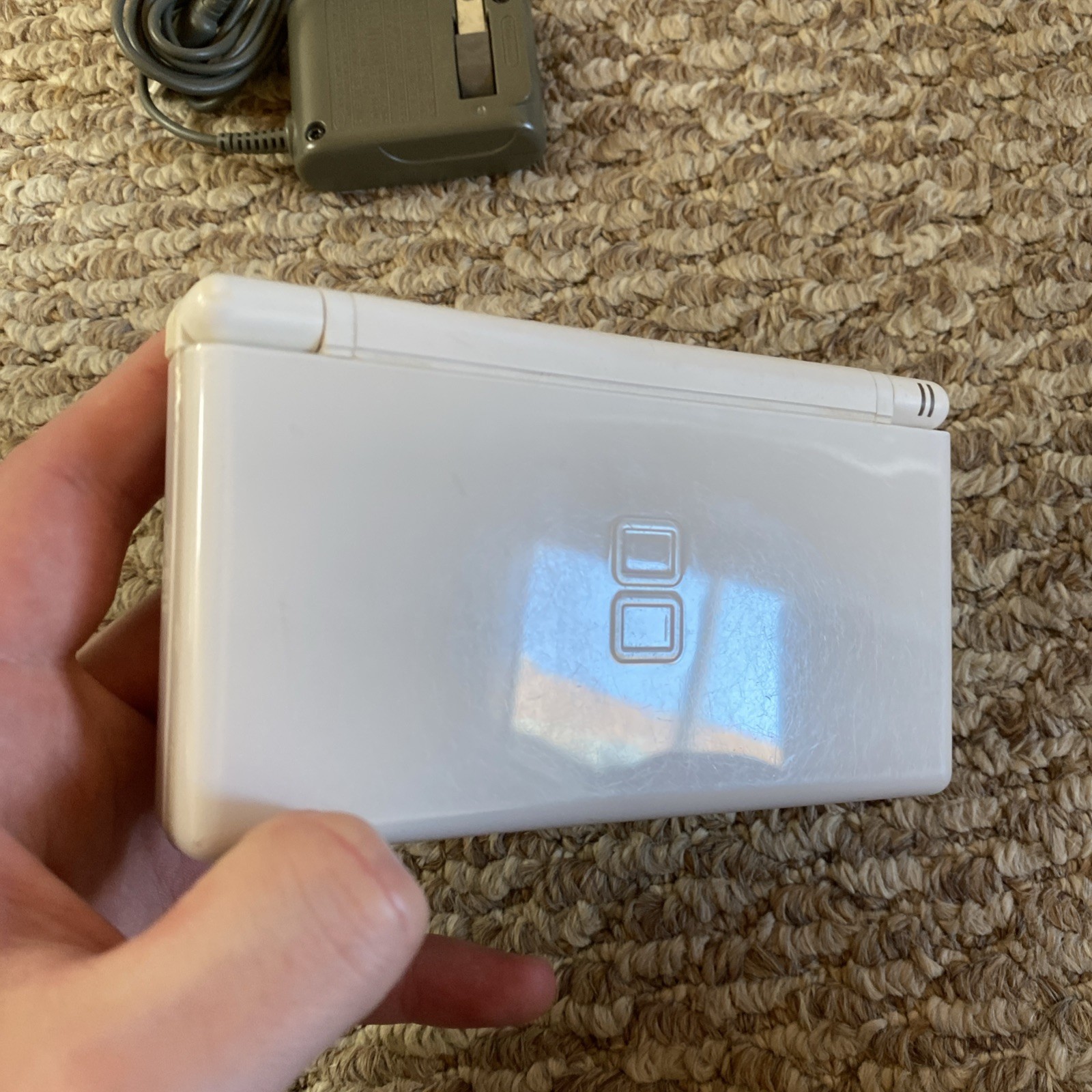 NICE Nintendo DS Lite USG-001 Polar White w/stylus charger gba dust cover OEM