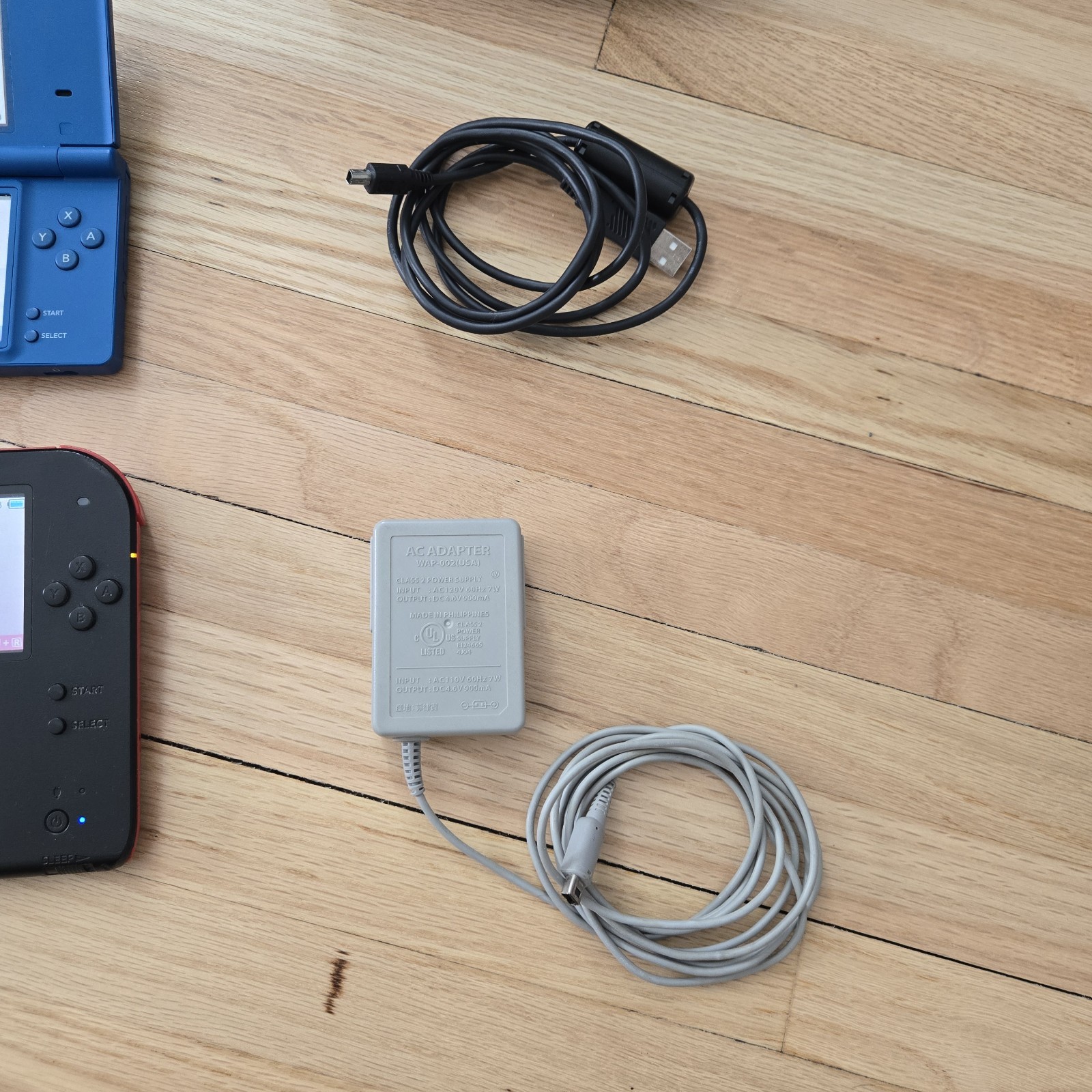 Nintendo 2DS Red/Black & Nintendo DS Lite Blue | 13 Games | OEM Charger | Tested