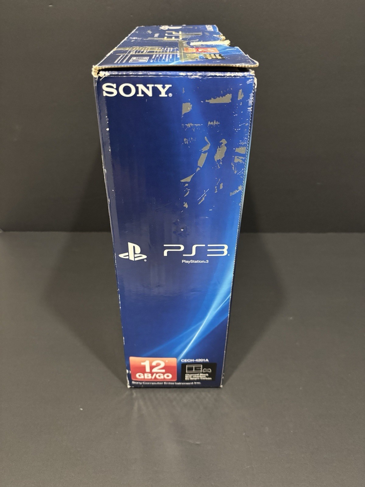 PS3 PLAYSTATION 3 SUPER SLIM 12GB SYSTEM CONSOLE IN BOX CIB TESTED & WORKING
