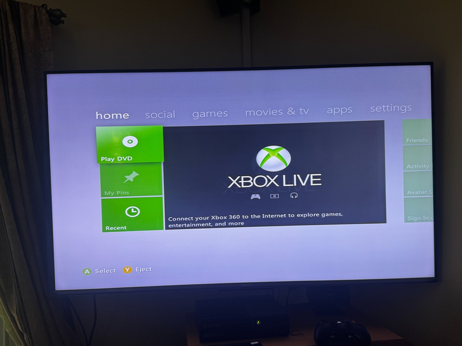 Xbox 360 E Console & Power Supply + 3 controllers 1538 Model Tested 3GB WORKING
