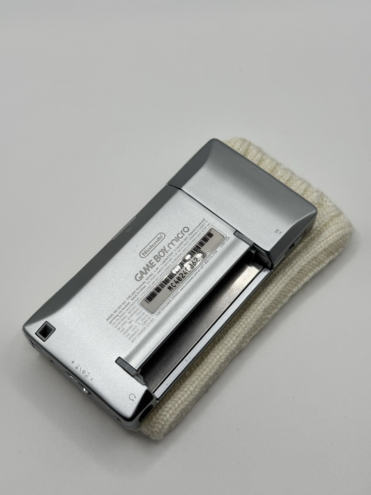 Nintendo Game Boy Micro Pokemon Edition Silver w/ Cloth Pouch