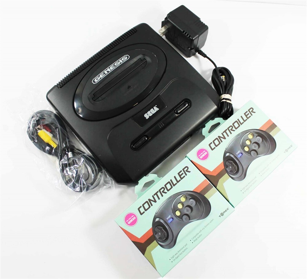 Sega Genesis Version 2 System Console with 2 Controllers