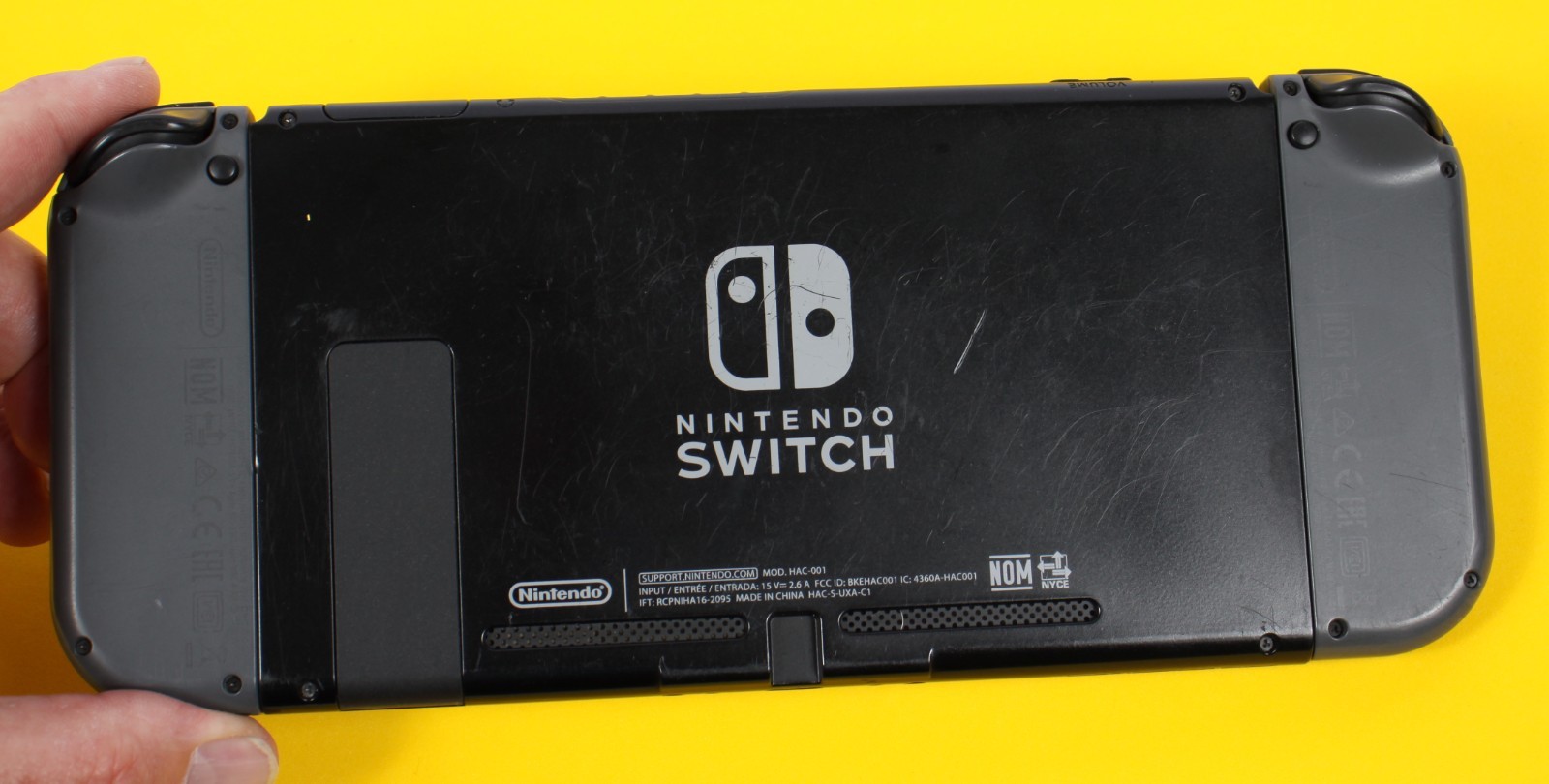 Nintendo Switch 1 32GB Console Bundle Grey Gray JoyCons With OEM Dock 64GB Card