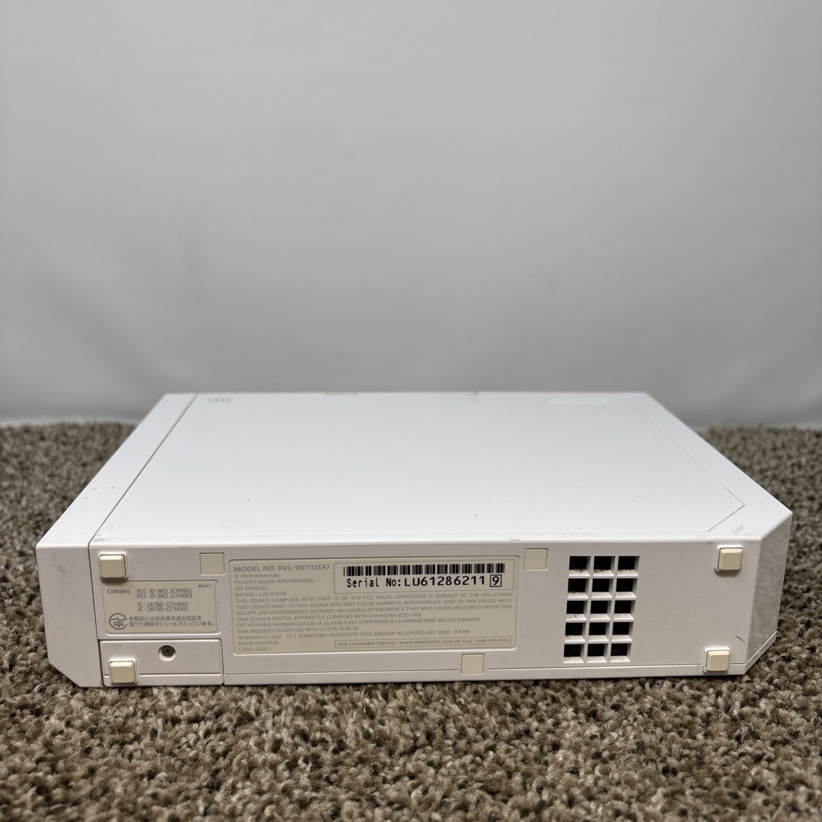 Nintendo Wii Console Bundle Tested With Wii Sports RVL-001 GameCube Compatible