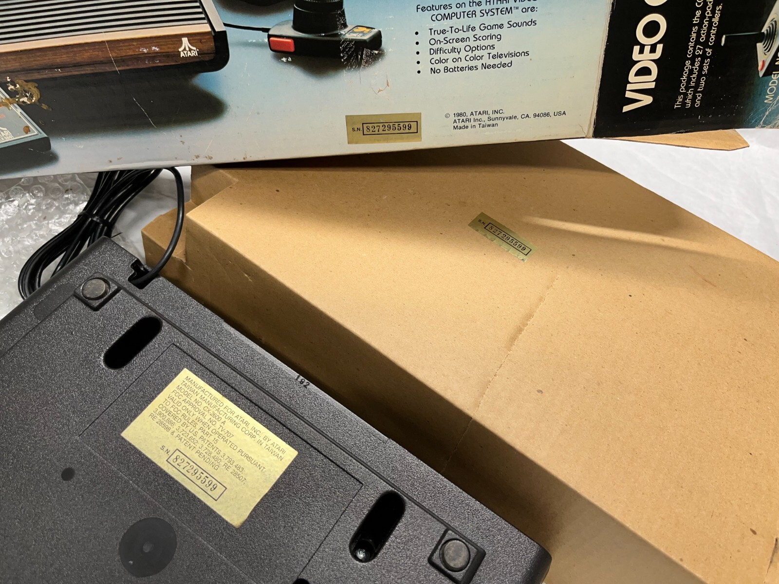 NOS 1982 ATARI VCS CX2600A 4 Switch Console System NEW Original Package OPEN BOX