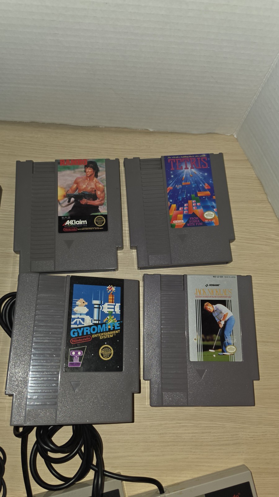 Nintendo NES Action Set Home Console Lot 4 Games – Tested And Works, Read D
