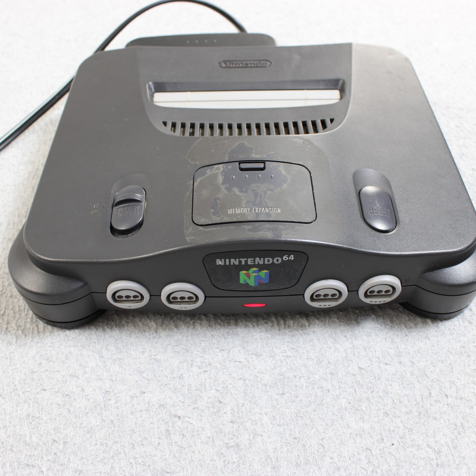Nintendo 64 Gray Console System NUS-001 USA NTSC Jumper Pak AC Adapter UNTESTED