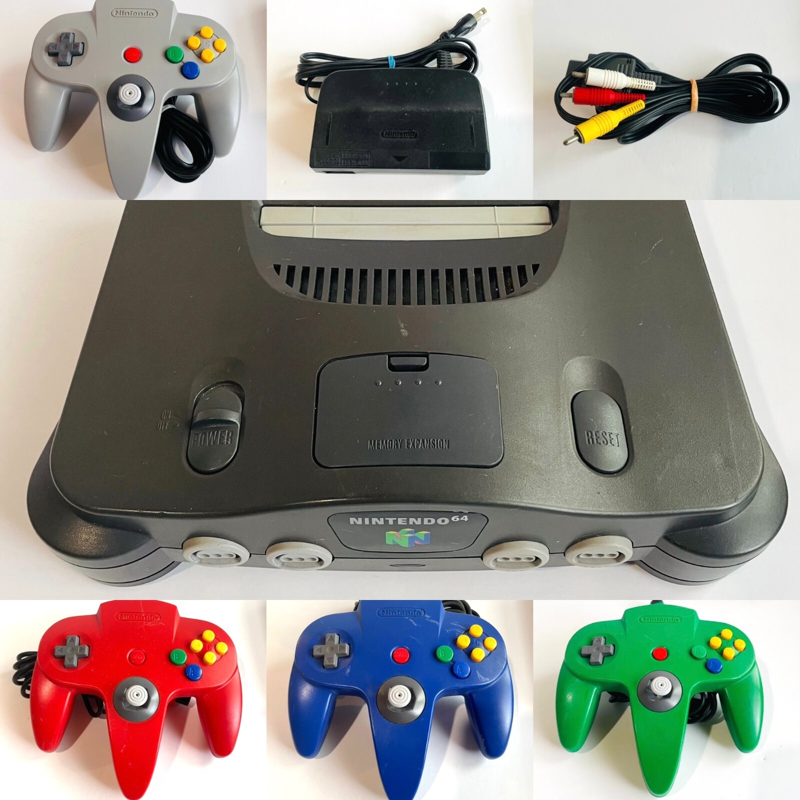 Authentic Nintendo 64 Console Add AV Cables N64 Controller(s) JPN Ver. TESTED