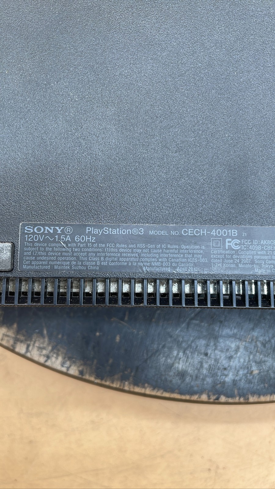 Sony CECH-4001B PS3 PlayStation 3 Gaming Entertainment System Unit