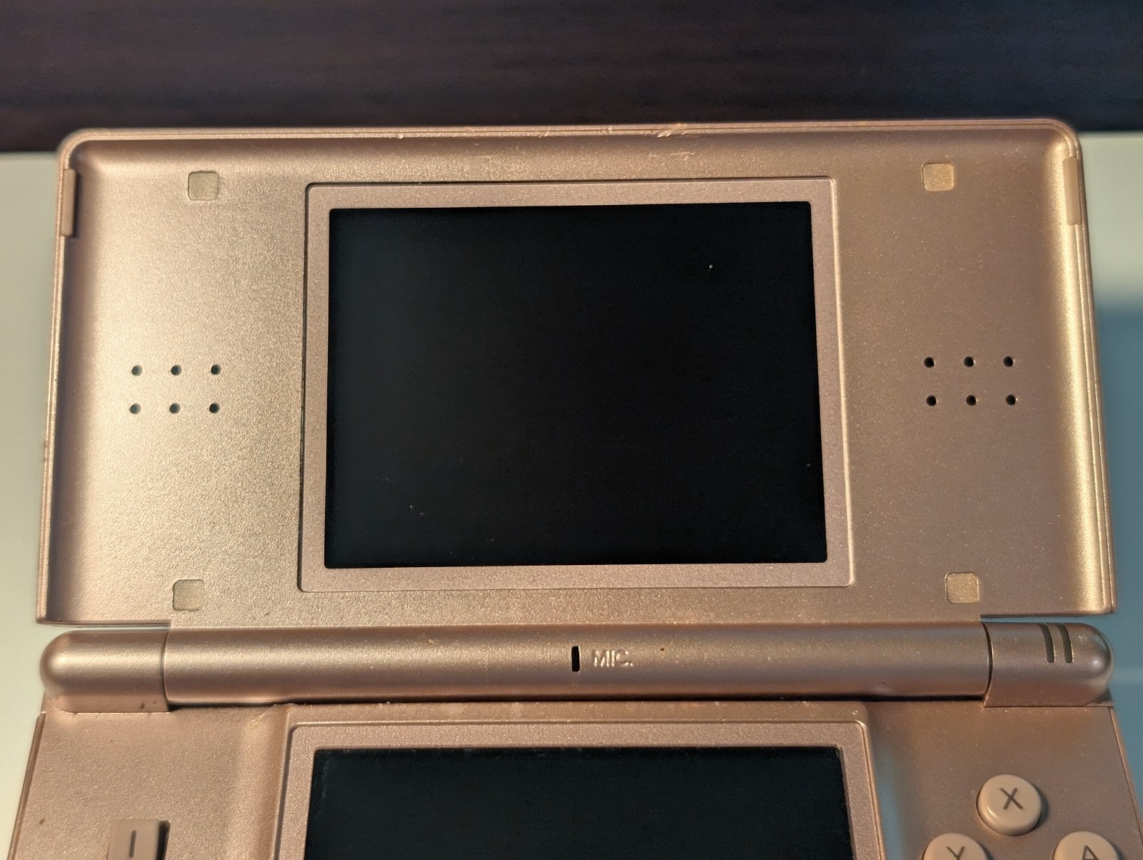 Nintendo DS Lite Console USG-001 Metallic Rose Clean W Stylus See Pics Nice!
