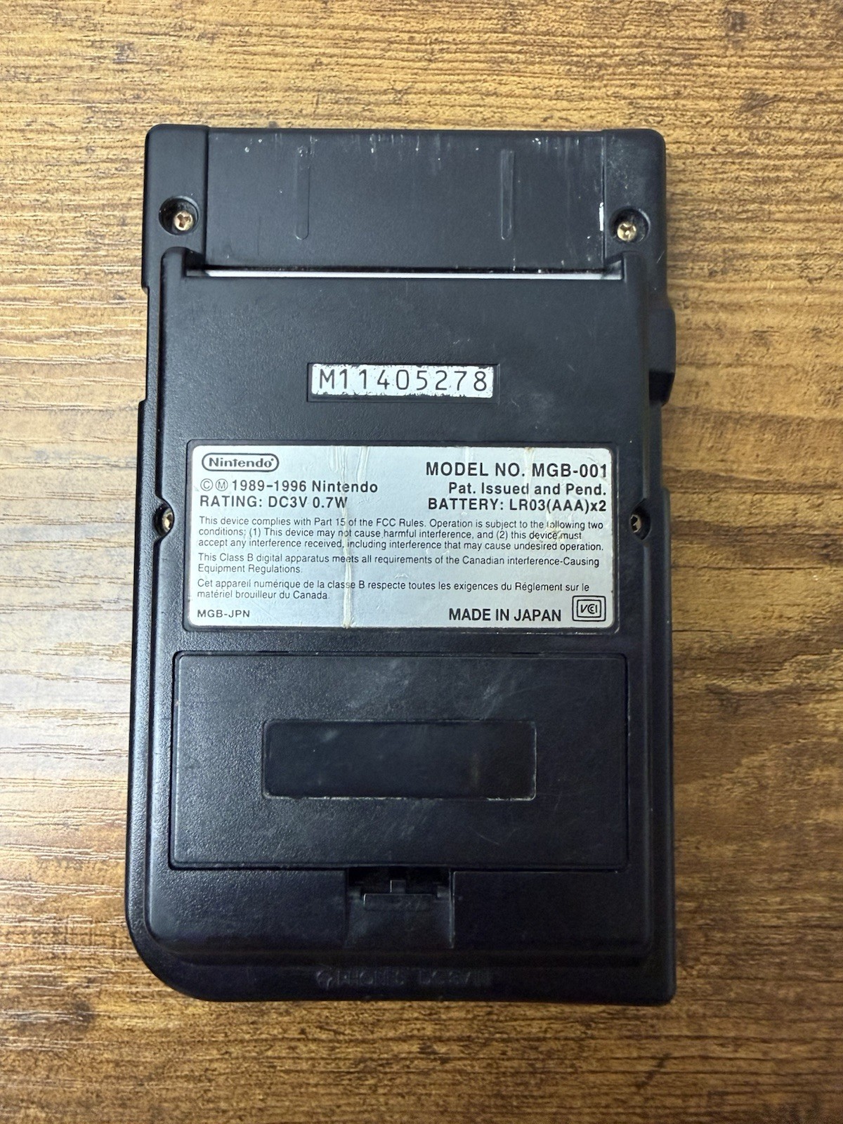 Nintendo Game Boy Pocket MGB-001 Console – BLACK – 100% OEM – Tested Working